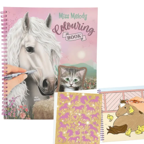 Miss Melody Horses Colouring Book With Sequins